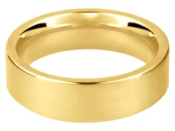 18ct Yellow Gold Flat Court Easy Fit Wedding Ring 4.0mm, Size P, 6.0g Medium-weight, Hallmarked, Wall Thickness 1.65mm, 100% Recycled Gold