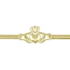 9ct Yellow Gold Flat Ring Df8380 1.50mm Hallmarked Embossed Ladies Claddagh, 100% Recycled Gold