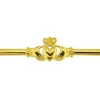 9ct Yellow Gold Flat Ring Df8382 1.70mm Hallmarked Embossed Gents Claddagh Ring, 100% Recycled Gold