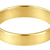 9ct Yellow Gold Flat Wedding Ring 3.0mm, Size N, 2.3g Medium-weight, Hallmarked, Wall Thickness 1.12mm, 100% Recycled Gold