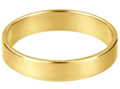 18ct Yellow Gold Flat Wedding Ring 3.0mm, Size P, 3.3g Medium-weight, Hallmarked, Wall Thickness 1.10mm, 100% Recycled Gold