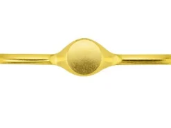 9ct Yellow Gold Gents Ring Kg4823 2.00mm Hallmarked Fully Annealed Round Signet 13mm, 100% Recycled Gold
