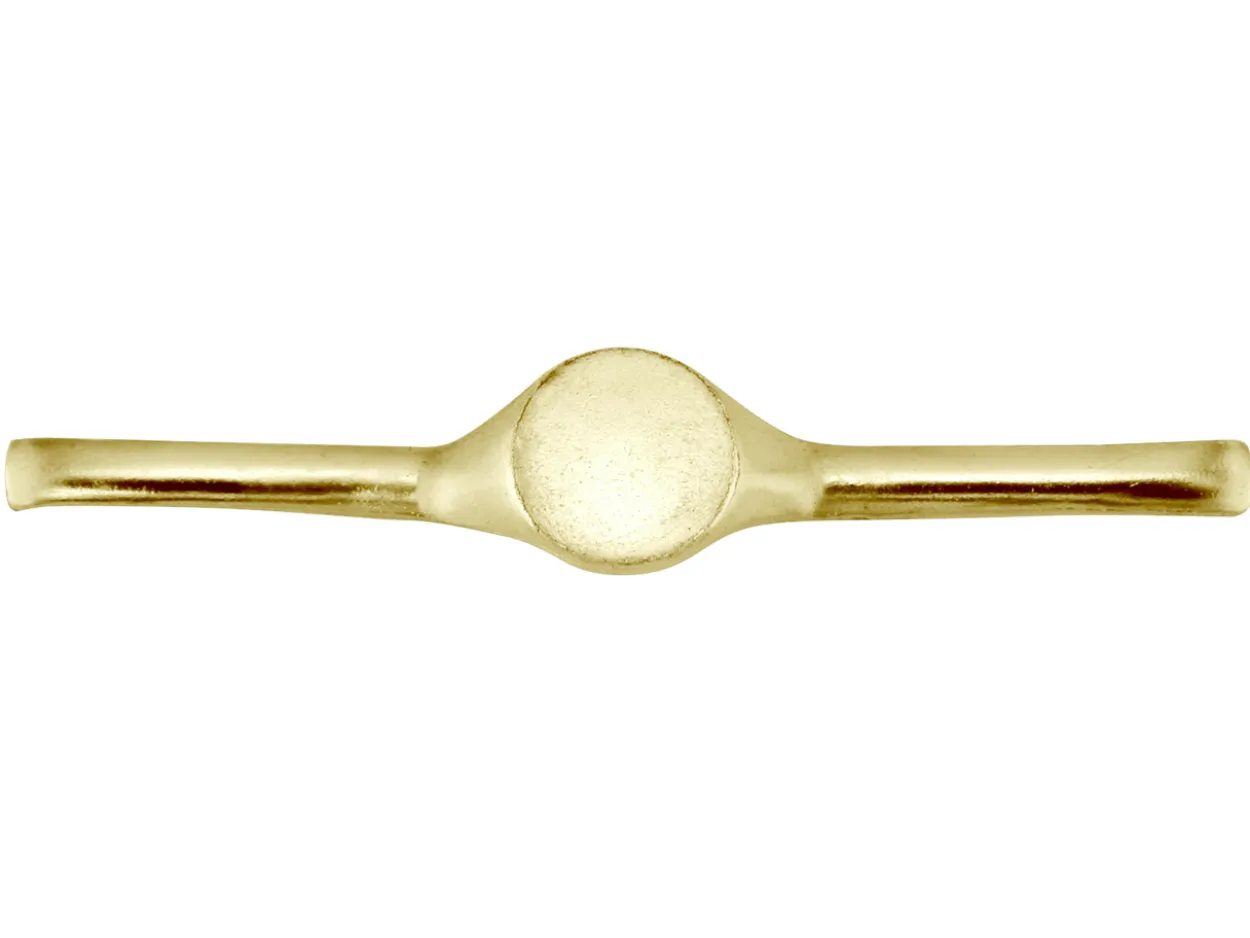 18ct Yellow Gold Gents Ring Kg4822 2.00mm Hallmarked Fully Annealed Round Signet 11mm, 100% Recycled Gold