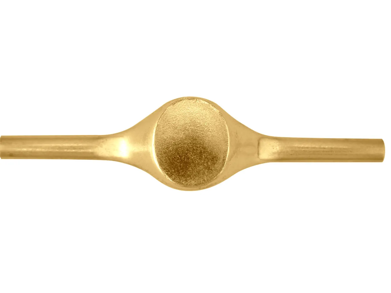 18ct Yellow Gold Gents Ring Kt3031 3.00mm Hallmarked Fully Annealed Oval Signet 16mm X 13mm, 100% Recycled Gold