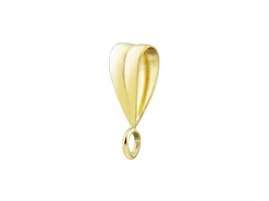 9ct Yellow Gold Grooved Bail With Fixed Open Ring