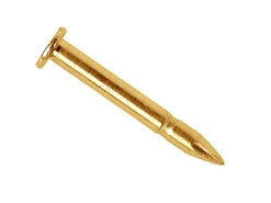 18ct Yellow Gold Grooved Head Pin 1.10mm