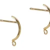 9ct Yellow Gold Half Hoop And Ring Earrings Pack of 2, 100% Recycled Gold