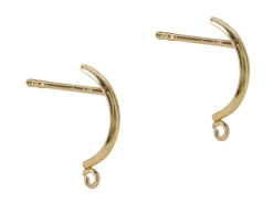 9ct Yellow Gold Half Hoop And Ring Earrings Pack of 2, 100% Recycled Gold