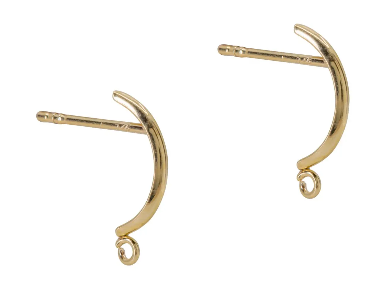 9ct Yellow Gold Half Hoop And Ring Earrings Pack of 2, 100% Recycled Gold