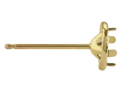 18ct Yellow Gold Halo Setting Lightweight 3mm