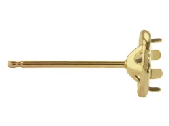 18ct Yellow Gold Halo Setting Lightweight 4mm