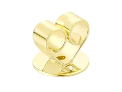 9ct Yellow Gold Heartback Scroll Large