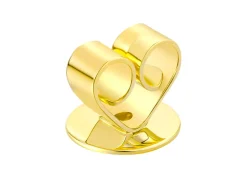 18ct Yellow Gold Heartback Scroll Large
