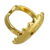9ct Yellow Gold Heavy Threaded Scroll, 100% Recycled Gold