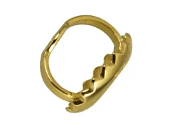 9ct Yellow Gold Heavy Threaded Scroll, 100% Recycled Gold