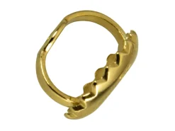 18ct Yellow Gold Heavy Threaded Scroll, 100% Recycled Gold