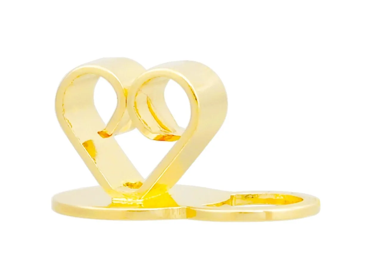18ct Yellow Gold Hollow Support Scroll