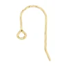 9ct Yellow Gold Large Fancy Twisted Earring Hook Wire