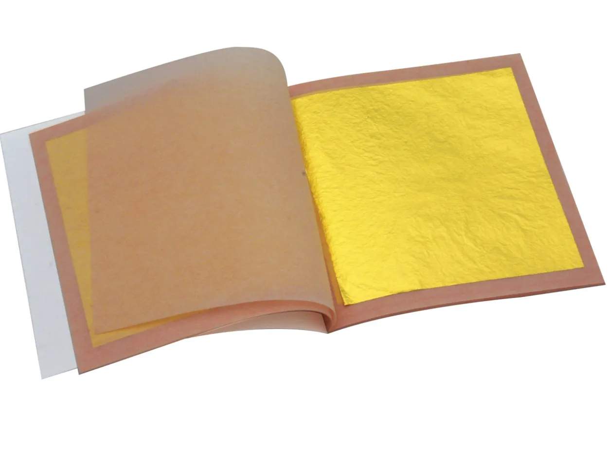 23.75ct Yellow Gold Leaf, 1 Book Of 25 Leaves, 80mm X 80mm, Loose Leaf