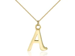 9ct Yellow Gold Letter A Initial Charm
