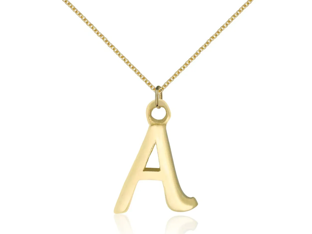 9ct Yellow Gold Letter A Initial Charm