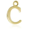 9ct Yellow Gold Letter C Initial Charm