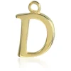 9ct Yellow Gold Letter D Initial Charm
