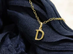 9ct Yellow Gold Letter D Initial Charm