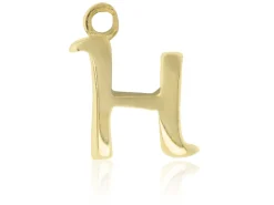 9ct Yellow Gold Letter H Initial Charm