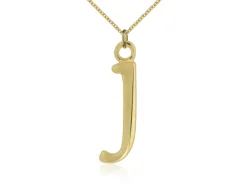9ct Yellow Gold Letter J Initial Charm
