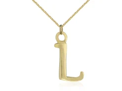 9ct Yellow Gold Letter L Initial Charm