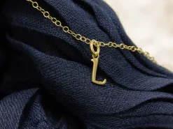 9ct Yellow Gold Letter L Initial Charm