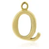 9ct Yellow Gold Letter Q Initial Charm