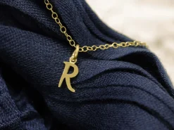 9ct Yellow Gold Letter R Initial Charm