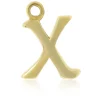 9ct Yellow Gold Letter X Initial Charm