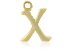 9ct Yellow Gold Letter X Initial Charm