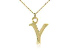 9ct Yellow Gold Letter Y Initial Charm