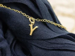 9ct Yellow Gold Letter Y Initial Charm
