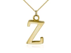 9ct Yellow Gold Letter Z Initial Charm