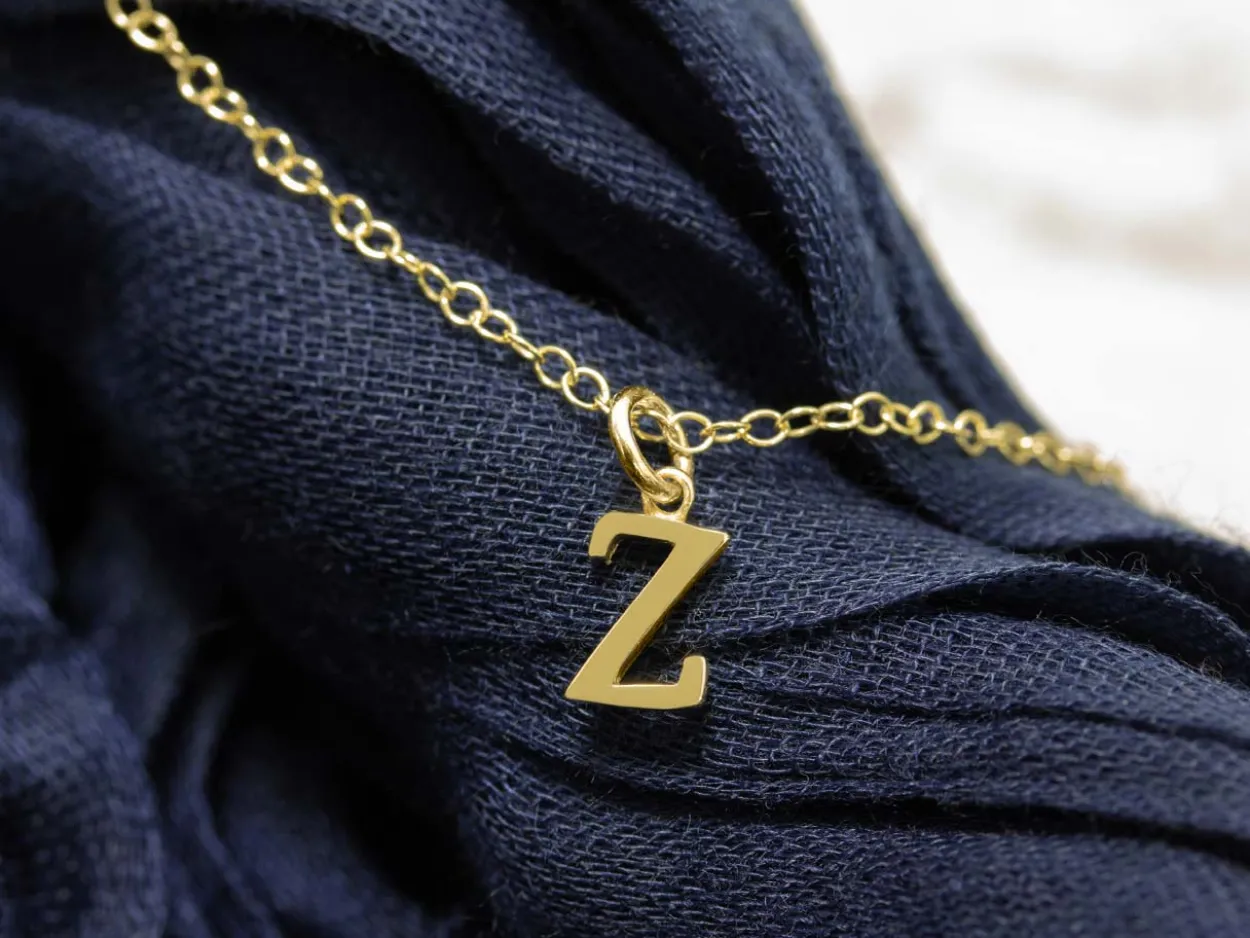 9ct Yellow Gold Letter Z Initial Charm