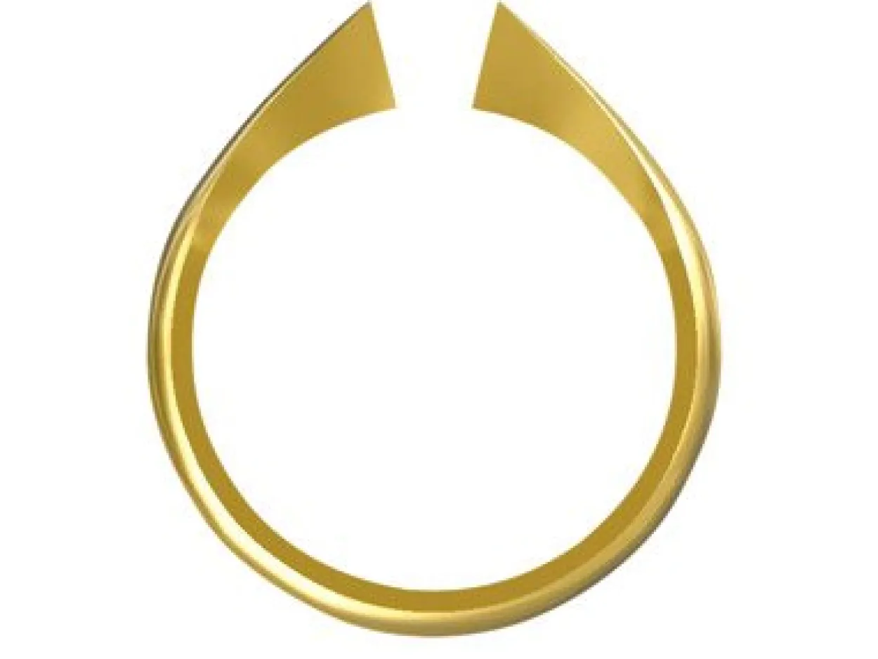 9ct Yellow Gold Light Knife Edge D Shape Ring Shank Size M