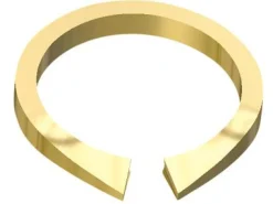 9ct Yellow Gold Light Knife Edge D Shape Ring Shank Size M