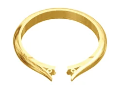 18ct Yellow Gold Light Tapered Ring Shank With Cheniers Size M