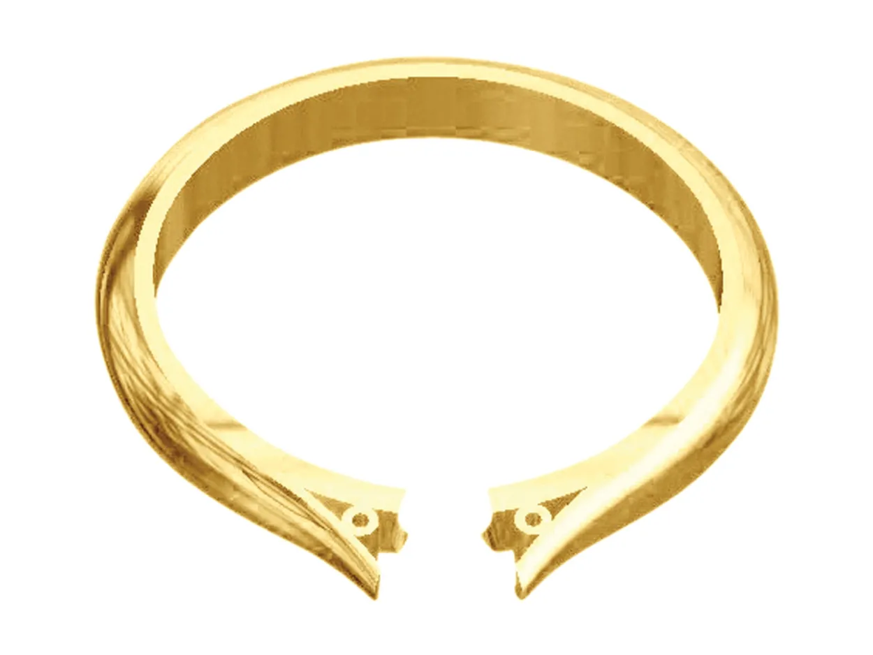 18ct Yellow Gold Light Tapered Ring Shank With Cheniers Size M