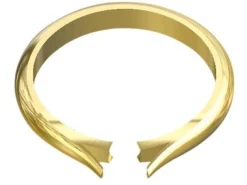 18ct Yellow Gold Light Tapered Ring Shank Without Cheniers Size M