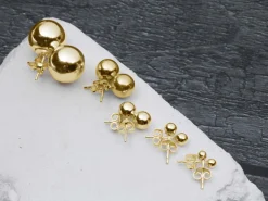 9ct Yellow Gold Lightweight 1 Hole Bead With Cup 4mm Pack of 5
