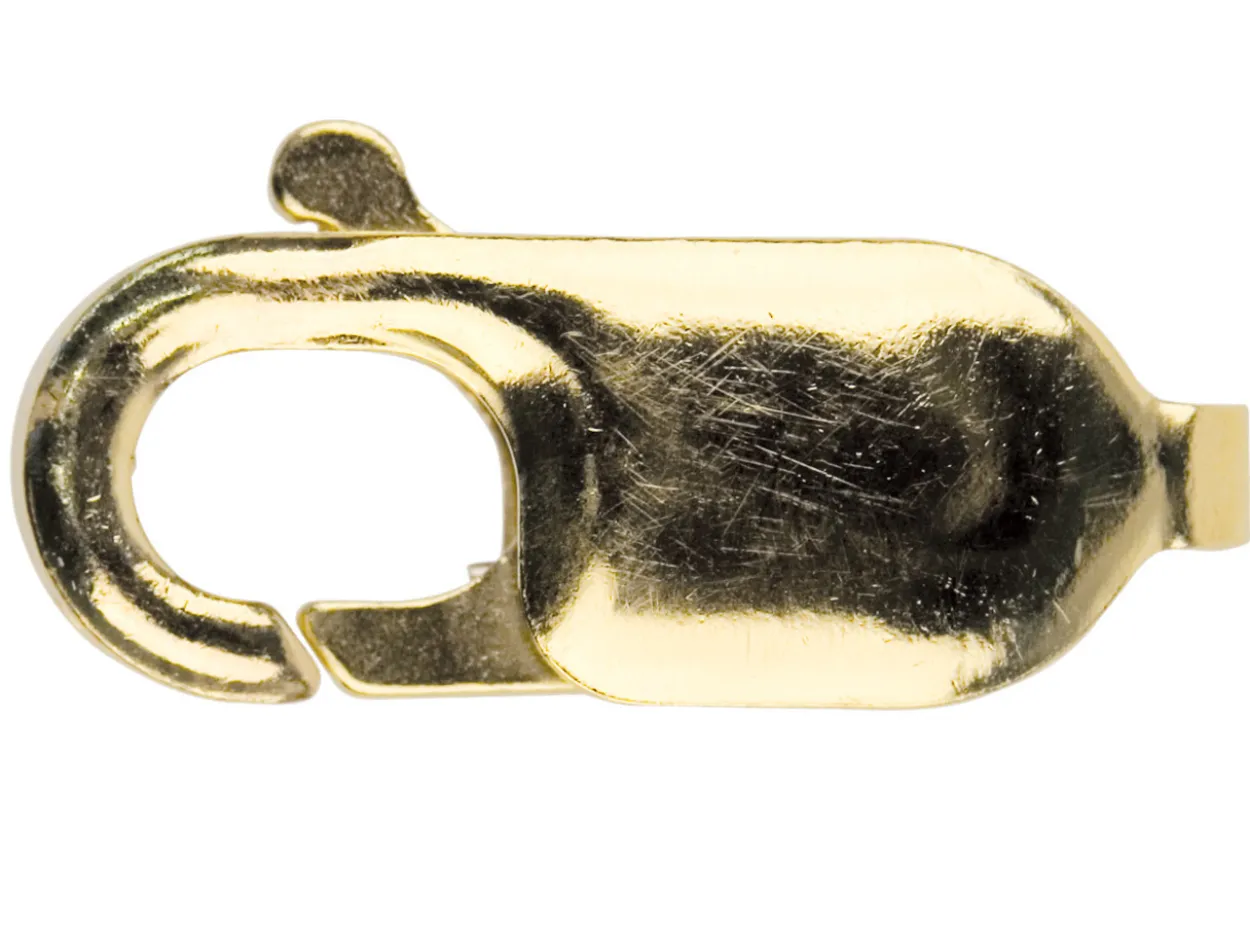 9ct Yellow Gold Lobster Trigger Clasp Catch Oval 15mm