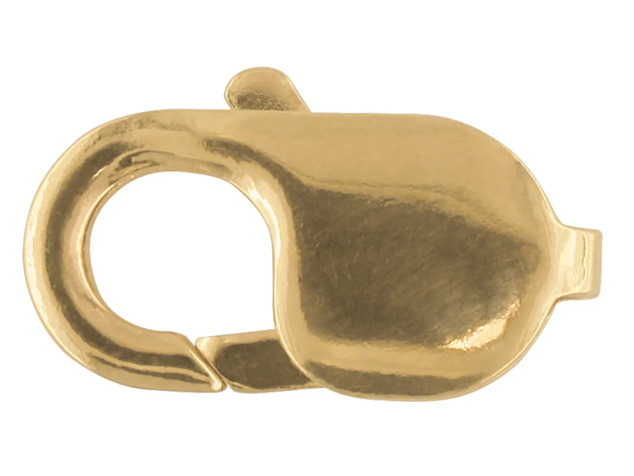 18ct Yellow Gold Lobster Trigger Oval 15mm