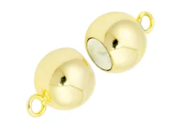 9ct Yellow Gold Magnetic Peanut Clasp 8mm