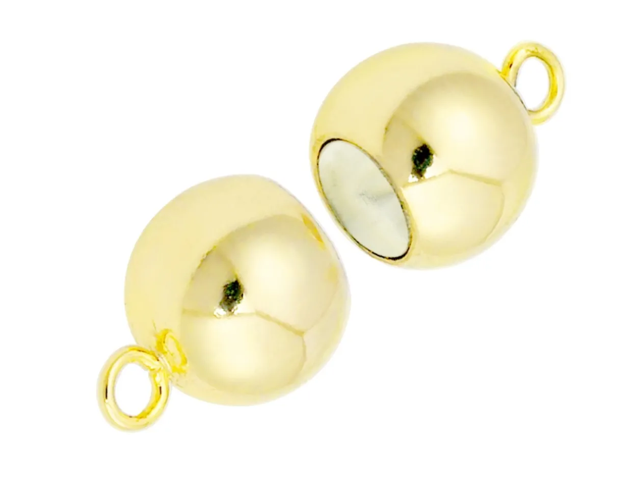 9ct Yellow Gold Magnetic Peanut Clasp 8mm